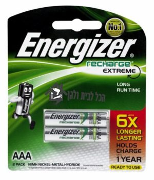 זוג סוללות AAA נטענת EXTREME אנרגייזר 800MA זוג סוללות AAA נטענת EXTREME אנרגייזר 800MA