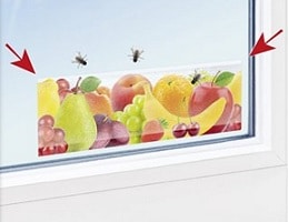 4 י"ח מדבקה לחלון ללכידת חרקים מעופפים