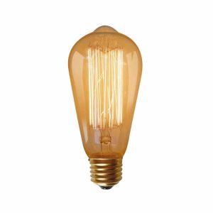 נורת פחם אגס 60W E27 תאורת אווירה חמה