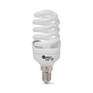 זוג נורות מיני ספירל 15W E14 אור חם