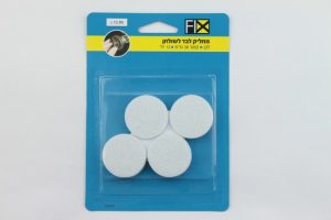 מחליק רהיטים להדבקה 12 יח' לבן (כחול)