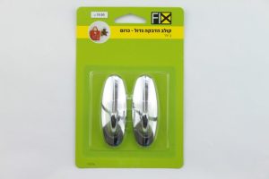 קולב אובאלי גדול - כרום - 2 יח' (ירוק)