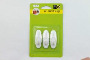 קולב צר לבן-3 יח' (ירוק)