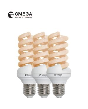 חסכונית E27 W2700  T3 26W  שלישיה בקופסה  OMEGA