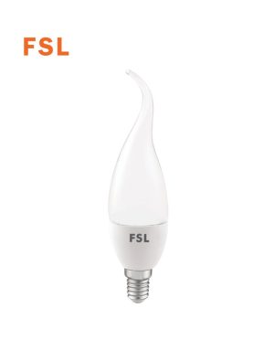 לד נר חלבי+ טיפה 7W C35 לבן אור יום FSL E14