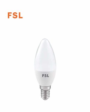 לד נר חלבי 7W C35 לבן אור יום FSL E14