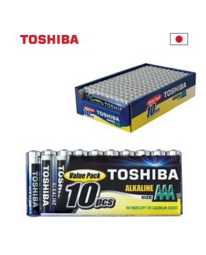 AAA LR03 TOSHIBA אלקליין אריזת 10 יחידות במגש AAA LR03 TOSHIBA אלקליין אריזת 10 יחידות במגש
