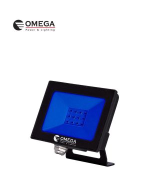 זרקור דקורטיבי דק SMD לד, 10 וואט גון כחול - גוף