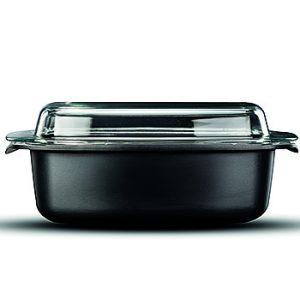 רוסטר עם מכסה זכוכית 11*21*32 ס"מ , 5.5 ליטר BLACK MARBLE