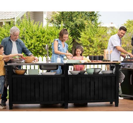 מזנון ברביקיו מטבח חוץ KETER Unity Chef - GRAY מזנון ברביקיו מטבח חוץ KETER Unity Chef - GRAY