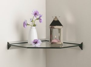 מדף זכוכית פינתי דקורטיבי  30X30  RIVIERA  ס"מ