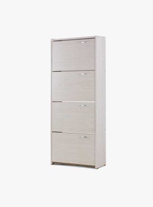 ארון נעליים  4 קומות לבן דגם 126