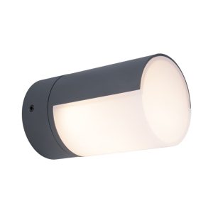 גוף תאורה צמוד קיר אפור כהה CYRA LUTEC 8W IP54 אור חם