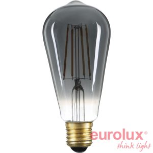 לד דמוי להט זכוכית מעושנת 8W E27 2700K ST64 ניתן לעמעום
