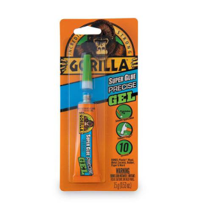 סופר גלו ג'ל 15 ג' גורילה Precise Gel, אינו נוזל - למריחה על משטחים אנכיים | מכיל שבבי פלסטיק | Ultra Control