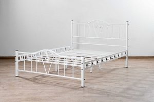 מיטת מתכת זוגית דגם אורקייד  140/190 שחור מבית Twins Design