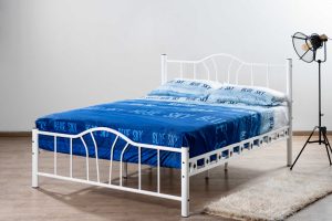 מיטת מתכת זוגית מבית Twins Design דגם בלה לבן 180/200