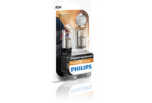 ורה R5W מגע אחד לבן 12V - בליסטר זוג נורות 12821B2