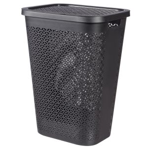 סל כביסה 55 טרצו - שחור כתר
