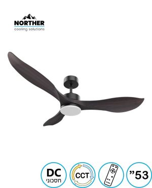 ‏מאוורר תקרה Vita 53'' CCT Premium DC NTP-VIT53-LED עם שלט Norther