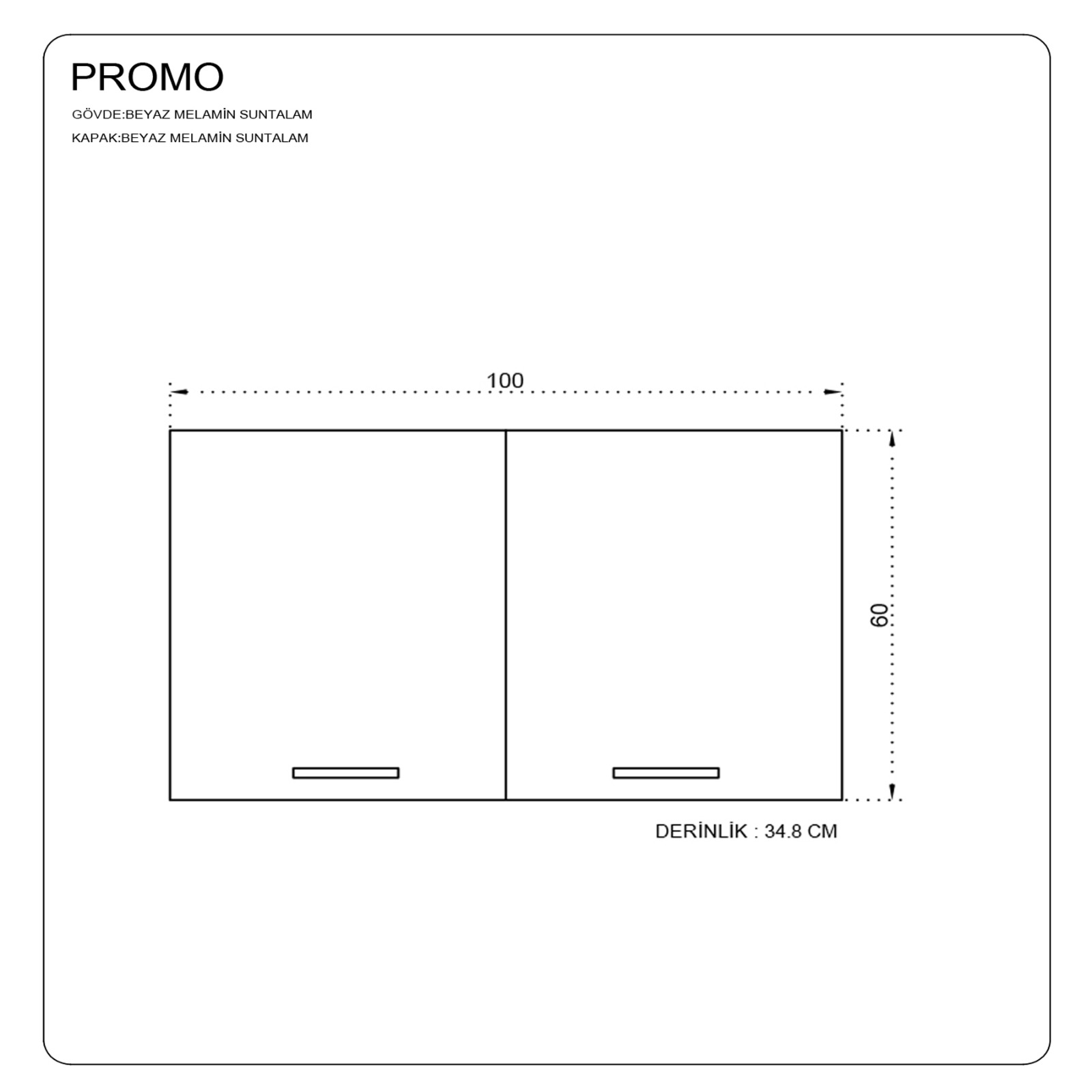 ארון שירות עליון למטבח ברוחב מטר דגם FLY180447-PROMO 100 מבית Twins Design ארון שירות עליון למטבח ברוחב מטר דגם FLY180447-PROMO 100 מבית Twins Design