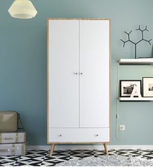 ארון בגדים שתי דלתות+מגירה דגם אלגנט Elegant מבית Twins Design