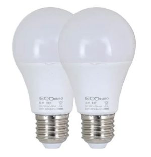 זוג נורות ECO EURO 12W A60 אור חם