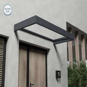 גגון Sophia אפור שקוף 1X2.2 עיצוב מודרני מבית פלרם-Canopia