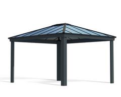 גזיבו לגינה Dallas אפור אטום 3.6X4.3 מטר
