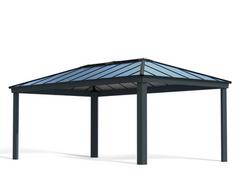 גזיבו לגינה Dallas אפור אטום 3.6X6.1 מטר