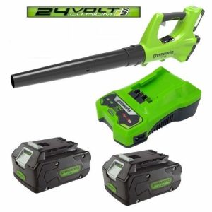 מפוח עלים24V+שתי סוללות4.0AH+מטען greenworks