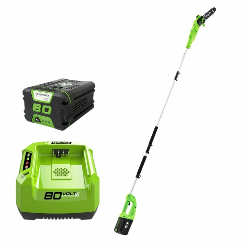 מסור שרשרת גבהים80V+סוללה 2AH +מטען80V greenworks מסור שרשרת גבהים80V+סוללה 2AH +מטען80V greenworks