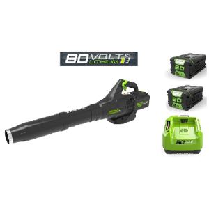 מפוח עלים 80V PRO (חדש) + 2 סוללות 2.0Ah + מטען מהיר greenworks