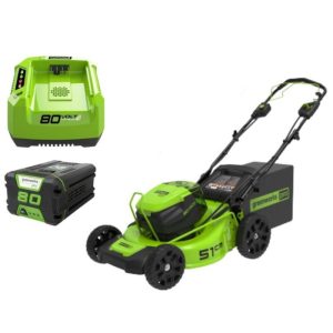 מכסחת "21 נסיעה עצמית 80V PRO עם תא סוללות כפול + סוללה 4.0Ah + מטען מהיר greenworks מכסחת "21 נסיעה עצמית 80V PRO עם תא סוללות כפול + סוללה 4.0Ah + מטען מהיר greenworks