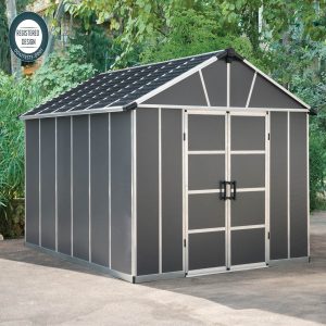 מחסן גינה Yukon אפור כהה 3.3X4 מבית פלרם - Canopia