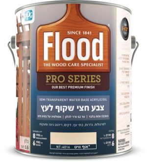 פלאד צבע חצי שקוף לעץ אוף וויט 3.78 ליטר