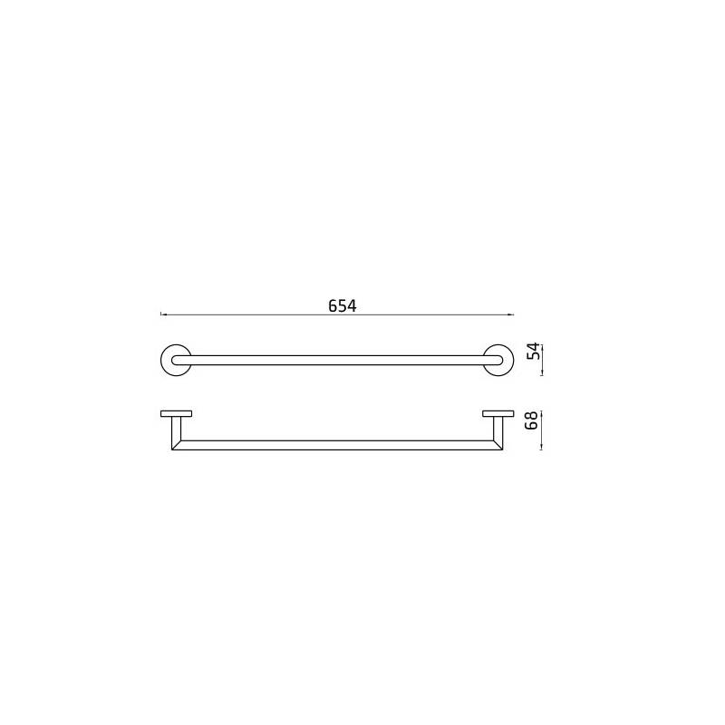 מוט למגבות 24"/60 ס"מ 801687 חמת מוט למגבות 24"/60 ס"מ 801687 חמת