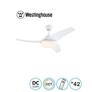 ‏מאוורר תקרה 42"+תאורה CCT-36W+שלט לבן VALERIA