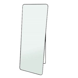 מראת גוף סטנד מלבן עם מסגרת מתכת מידה 60X160 ס"מ בצבע שחור מבית סטאר שופ STAR SHOP