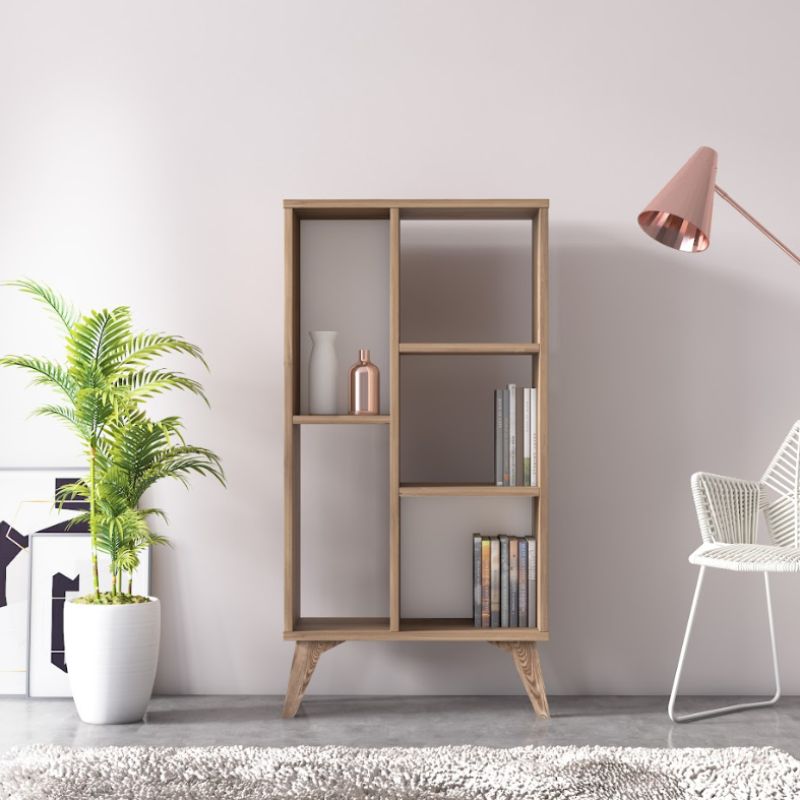 כוננית מדפים 5 תאים עץ Frame