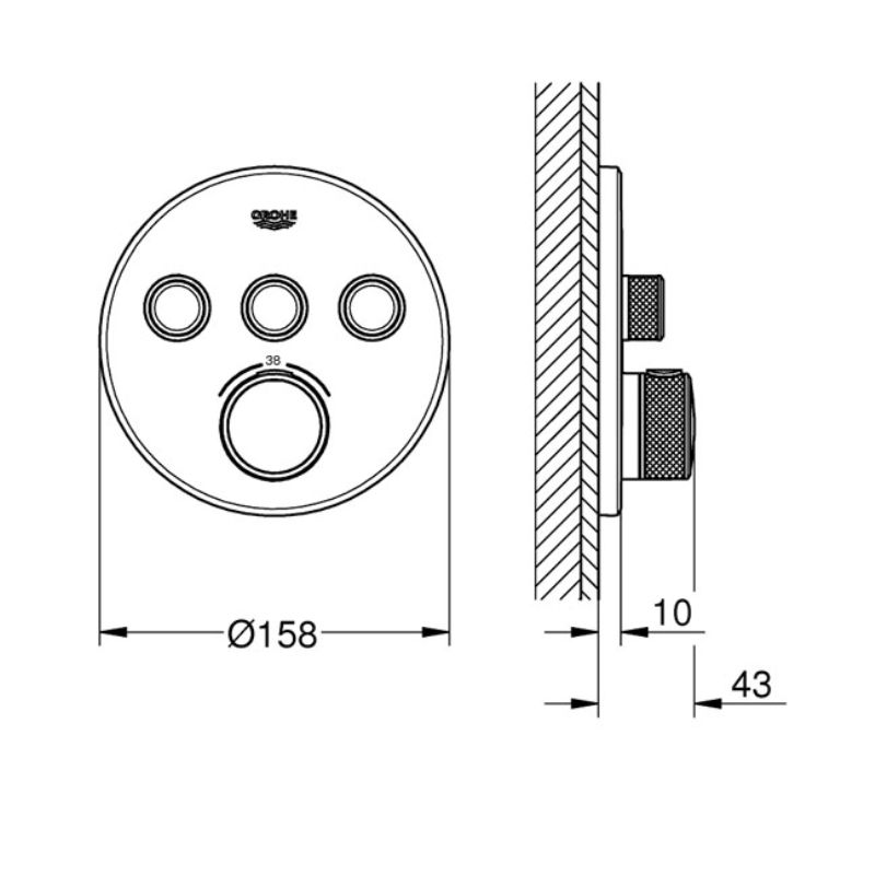 SMART CONTROL חיצוני 5 דרך עגול SMART CONTROL חיצוני 5 דרך עגול