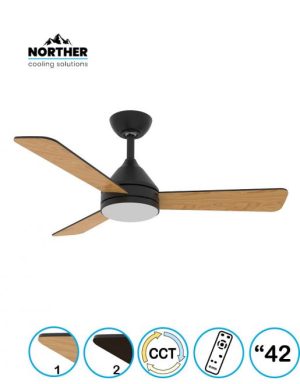 מאוורר תקרה 42" YOUNG שחור+עץ CCT-24W יבואן רשמי !