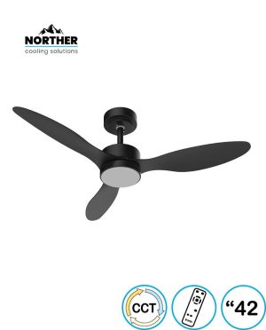 מאוורר תקרה 42" VERMONT שחור 24W יבואן רשמי !