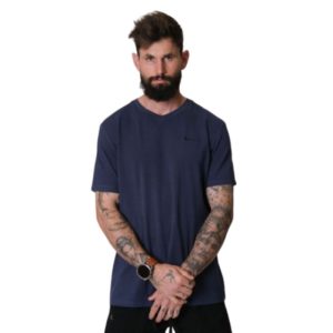 חולצה לוגו טי ויסקוזה 2279 צבע נייבי | Viscoze V Shirt