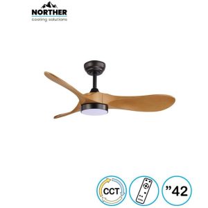 מאוורר תקרה 42" CCT-24W+שלט שחור עץ YORK יבואן רשמי !