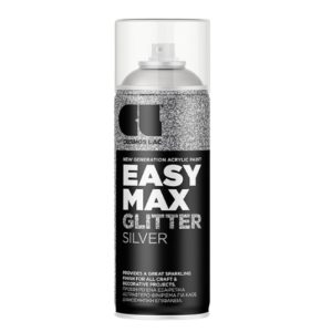 Cosmos Lac Easy Max | קוסמוס לק איזי מקס, הספריי האולטימטיבי – גליטר - כסף - 400 מ"ל