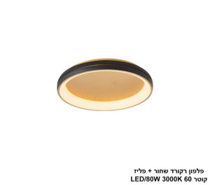 פלפון רקורד שחור + פליז קוטר LED 84W 60