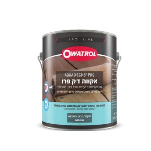 אקווה דק פרו 3.69 ליטר נטורל הגנה לעץ יבואן רשמי !