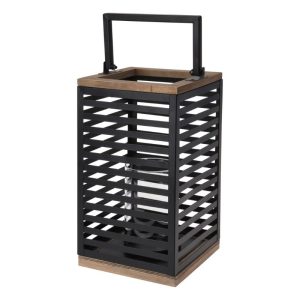 עששית מלבני עם ידית, מתכת, גודל: 15X15X28 ס"מ עששית מלבני עם ידית, מתכת, גודל: 15X15X28 ס"מ