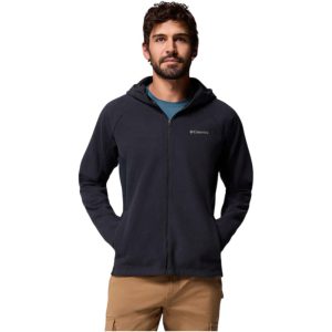 ARCTIC PEAK HOOD F/Z black ג'קט ארוך עם כובע לגברים שחור